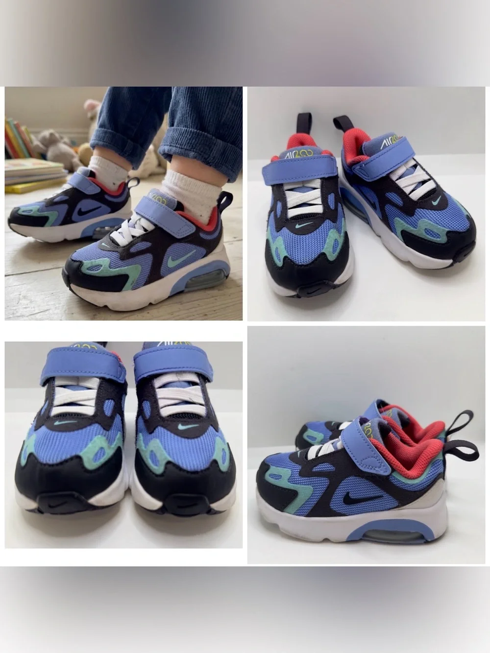 Nike Air Max 200 'Royal Pulse' Sneakers Kids Toddlers/ Children Size 6